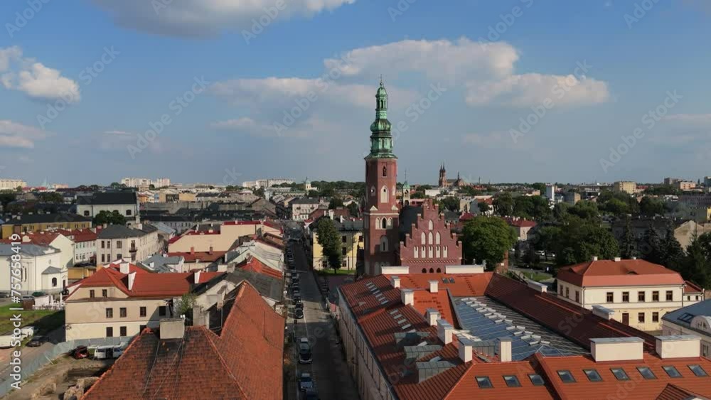 Beautiful Church Old Town Radom Aerial View Poland Beautiful Church Old Town Radom Aerial View Poland