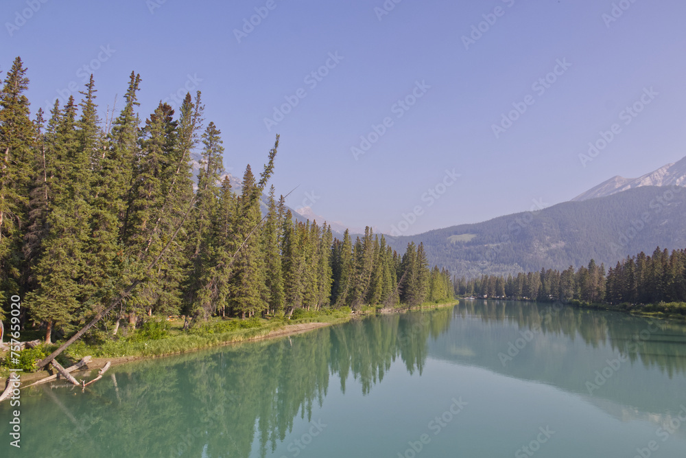 A Hazy Summer Morning at the Bow River