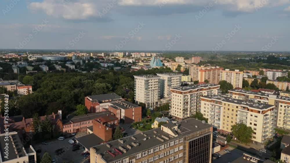 Beautiful Skyscrapers Radom Aerial View Poland Beautiful Skyscrapers Radom Aerial View Poland