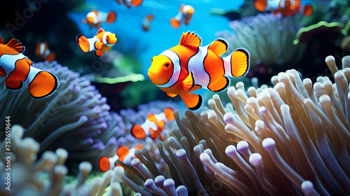 clownfish on coral reef