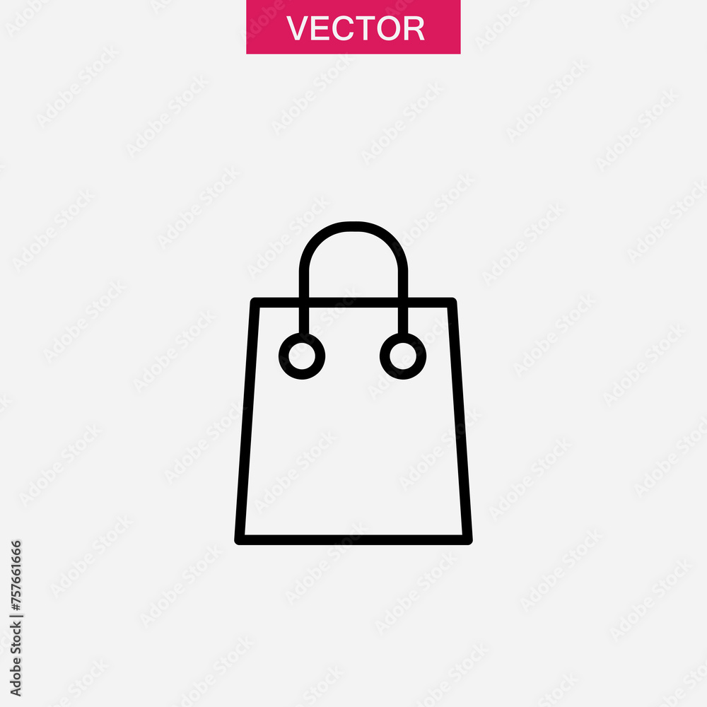 Shopping bag outline icon. vector Paper bag illustration..eps Shopping bag outline icon. vector Paper bag illustration..eps