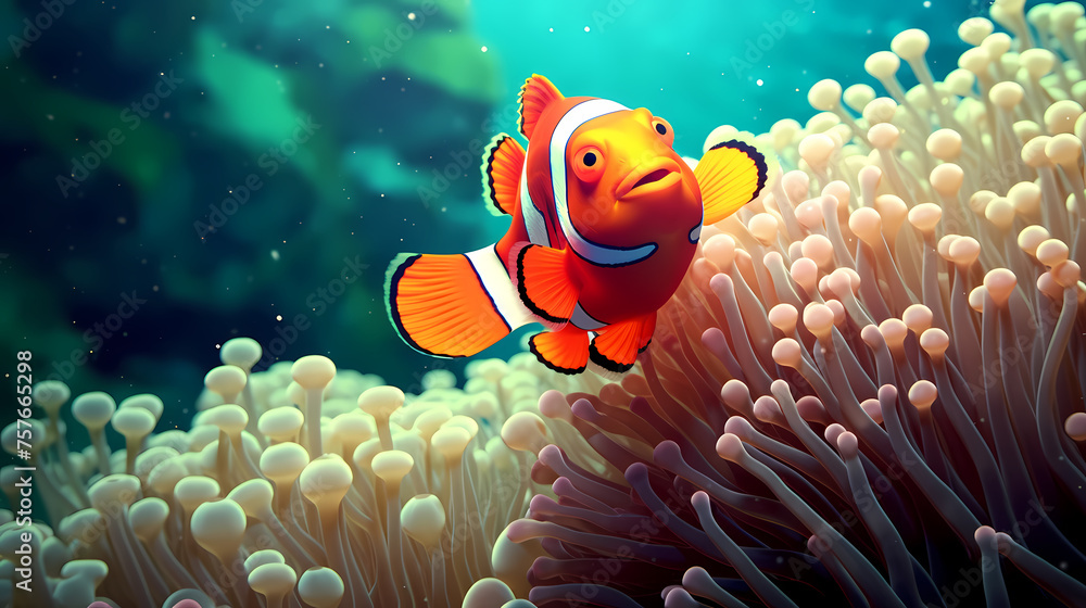 clownfish in sea anemone clownfish in sea anemone