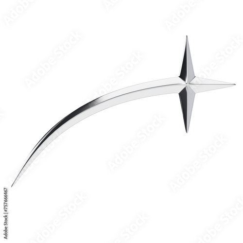 Y2k Chrome Shooting Star
