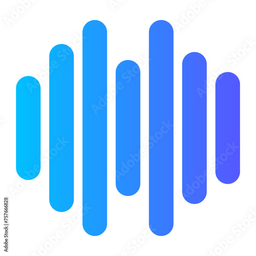 sound waves gradient icon