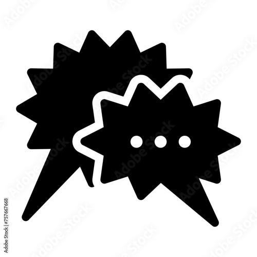 quarrel glyph icon