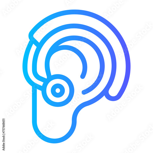 hearing aid gradient icon