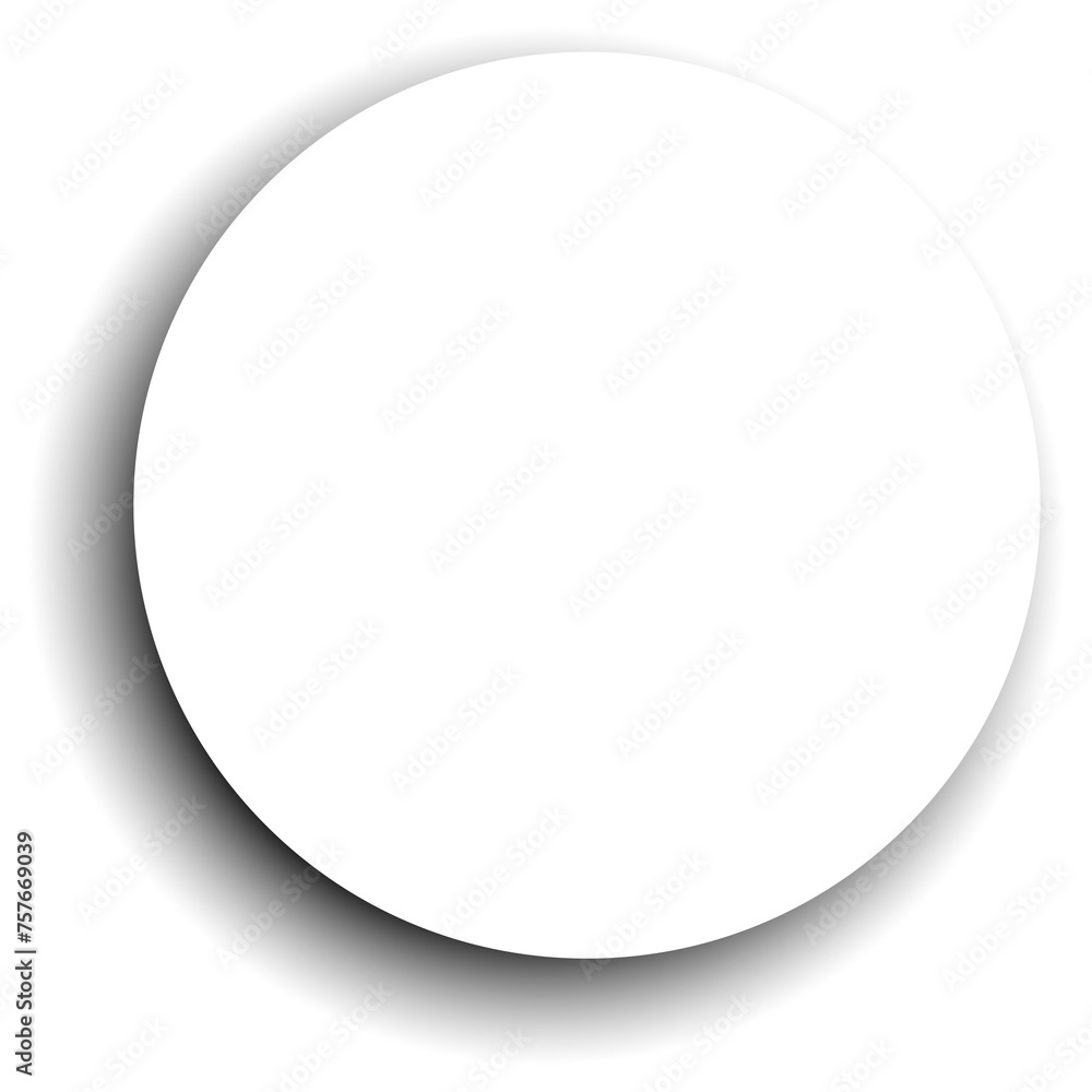 White paper circle and shadow, labels, banners, icons White paper circle and shadow, labels, banners, icons