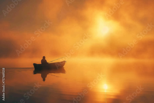 boat on the lake © KirKam