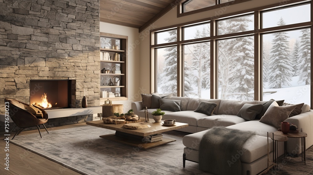 Modern A class living room interior design with elegant color palette Modern A class living room interior design with elegant color palette