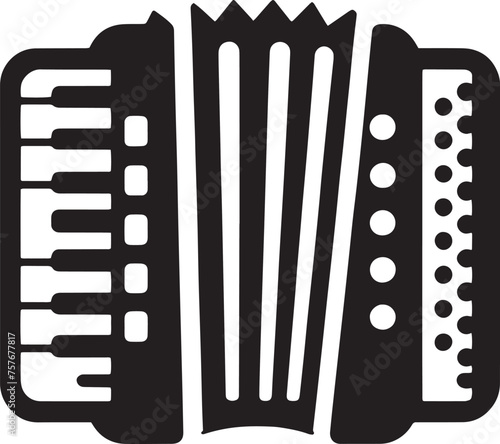 Classic Accordion Silhouette Vector