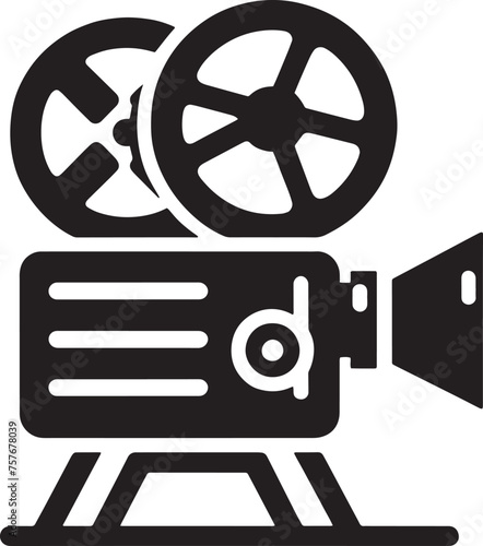 Modern Film Projector Icon Vector