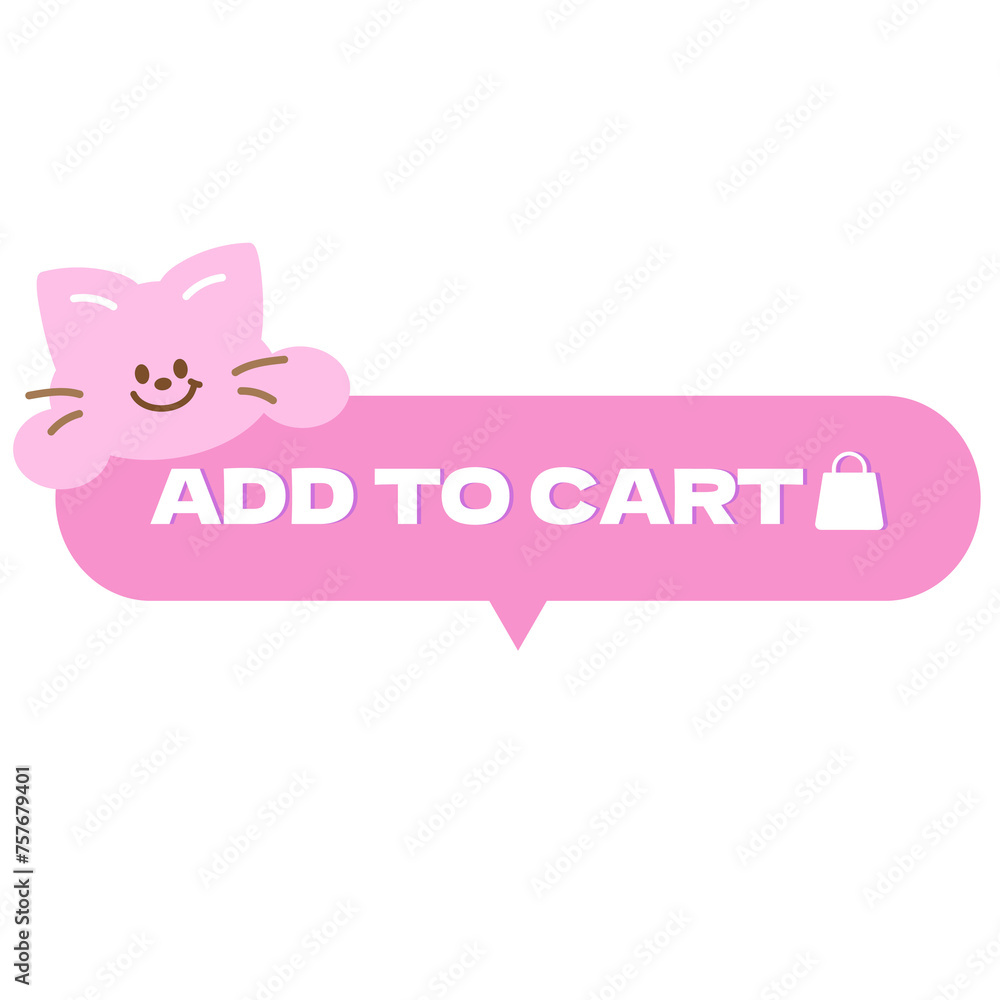 ADD TO CART sale badge with cat for online shopping, marketing, promotion, sticker, banner, special price, discount, social media, print, template, symbol, campaign, web, cartoon, button, ad, pet, vet ADD TO CART sale badge with cat for online shopping, marketing, promotion, sticker, banner, special price, discount, social media, print, template, symbol, campaign, web, cartoon, button, ad, pet, vet