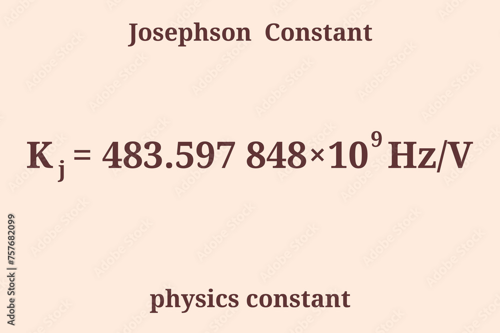 Josephson Constant. Physics constant. Education. Science. Vector illustration. Josephson Constant. Physics constant. Education. Science. Vector illustration.