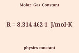 Molar Gas Constant. Physics constant. Education. Science. Vector illustration.