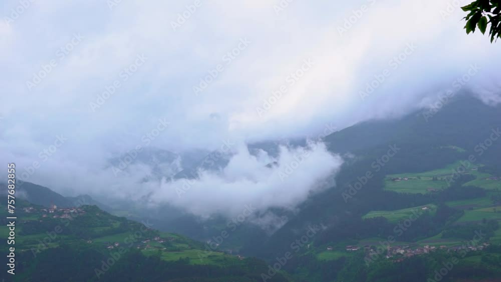 Timelapse of huge cloud formations in the mountains in Dolomiten. Timelapse of huge cloud formations in the mountains in Dolomiten.