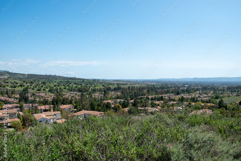 landscape with houses in Southern California 