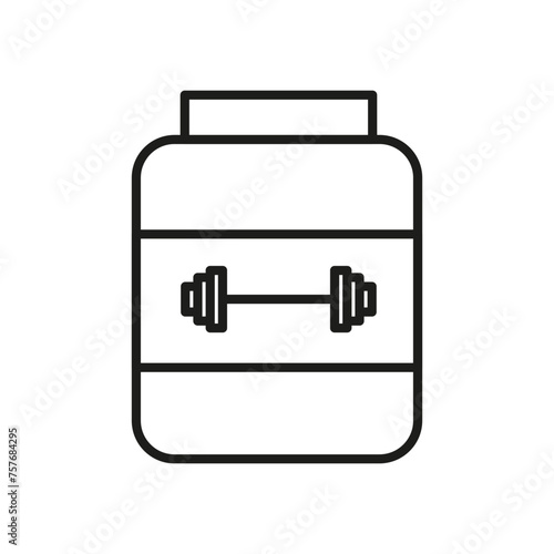 Fitness protein for health. Nutrition supplement gym. Bodybuilding muscle workout. Vector illustration. EPS 10.