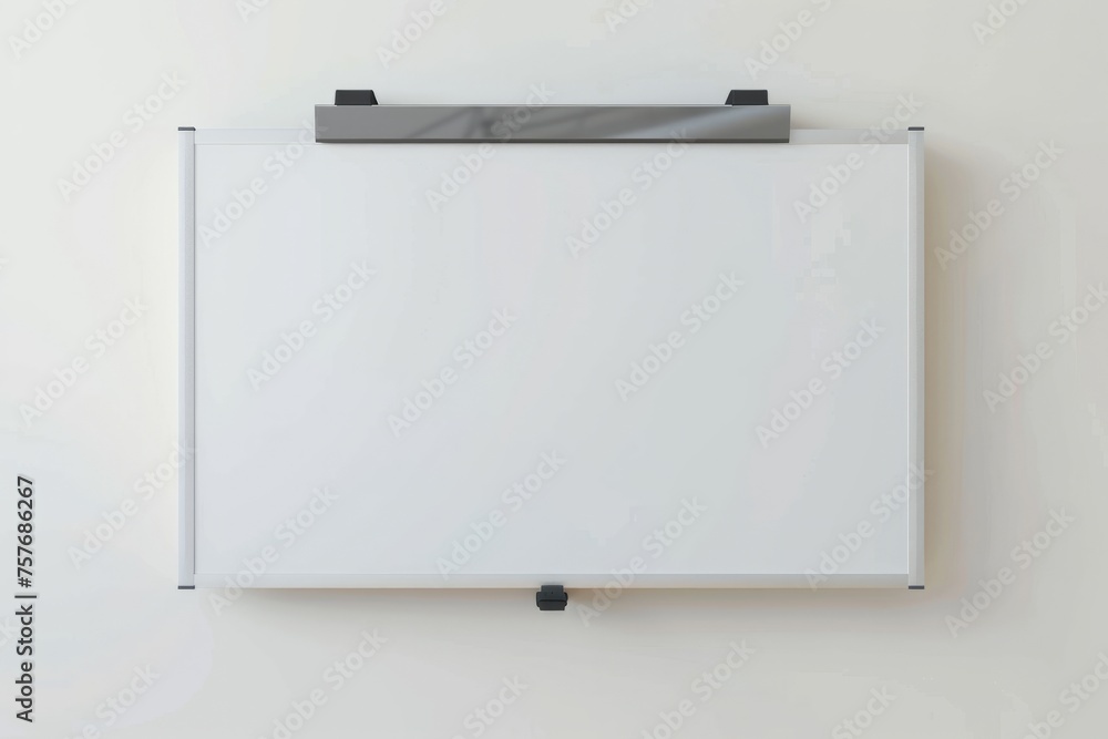 3D Render of a wall-mounted whiteboard for brainstorming and collaborative work sessions, on isolated white background, Generative AI 3D Render of a wall-mounted whiteboard for brainstorming and collaborative work sessions, on isolated white background, Generative AI