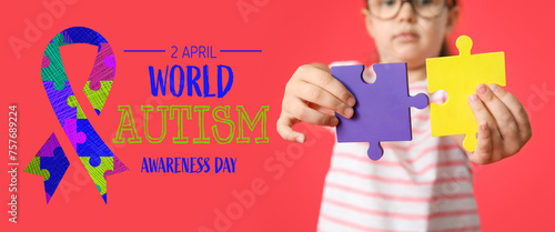 Little girl with autistic d...