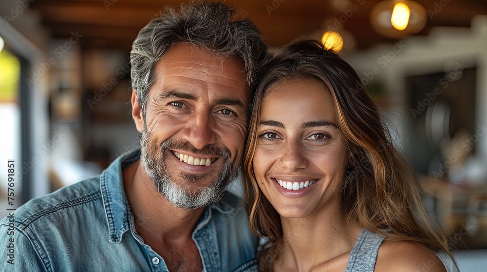 portrait of a couple in front of a house portrait of a couple in front of a house