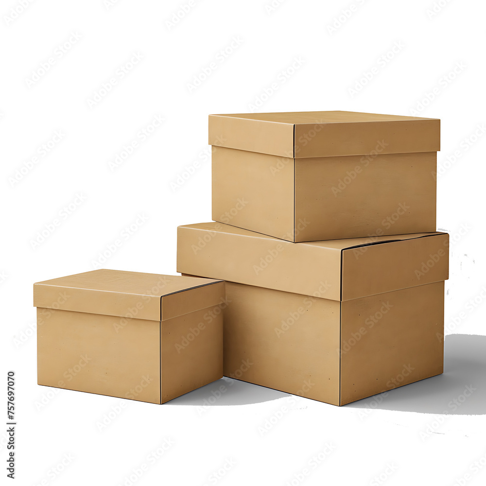 Empty cardboard for mockup isolated on a transparent background. Empty cardboard for mockup isolated on a transparent background.