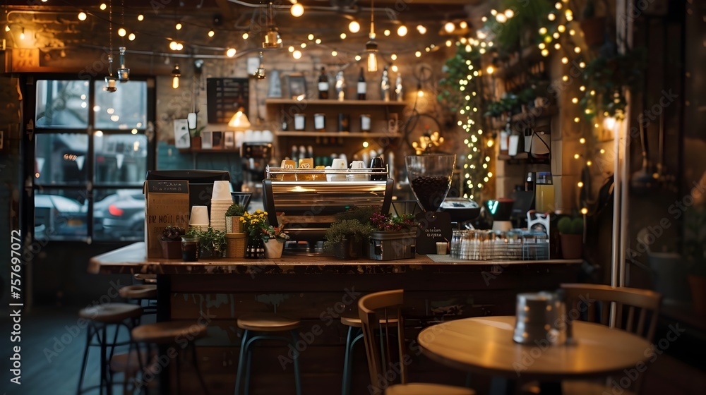 Coffee Shop Retreat Rustic Bar Table in Inviting Vintage Decor Espresso Haven Coffee Shop Retreat Rustic Bar Table in Inviting Vintage Decor Espresso Haven
