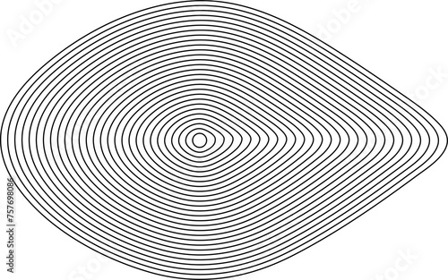 Circle with lines created blend. Technology style