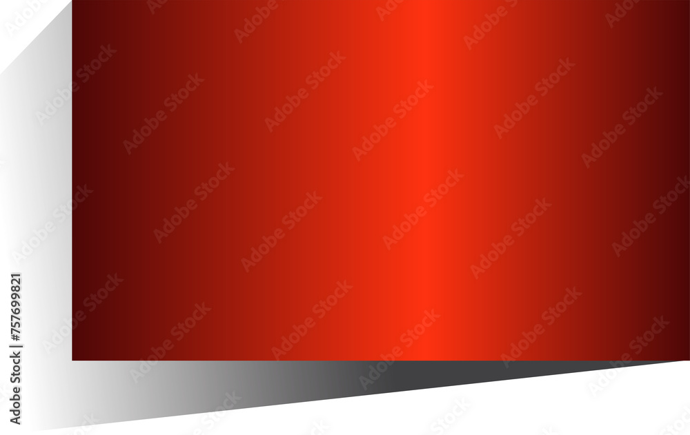 Red paper rectangle and shadow, label, banners, icon Red paper rectangle and shadow, label, banners, icon
