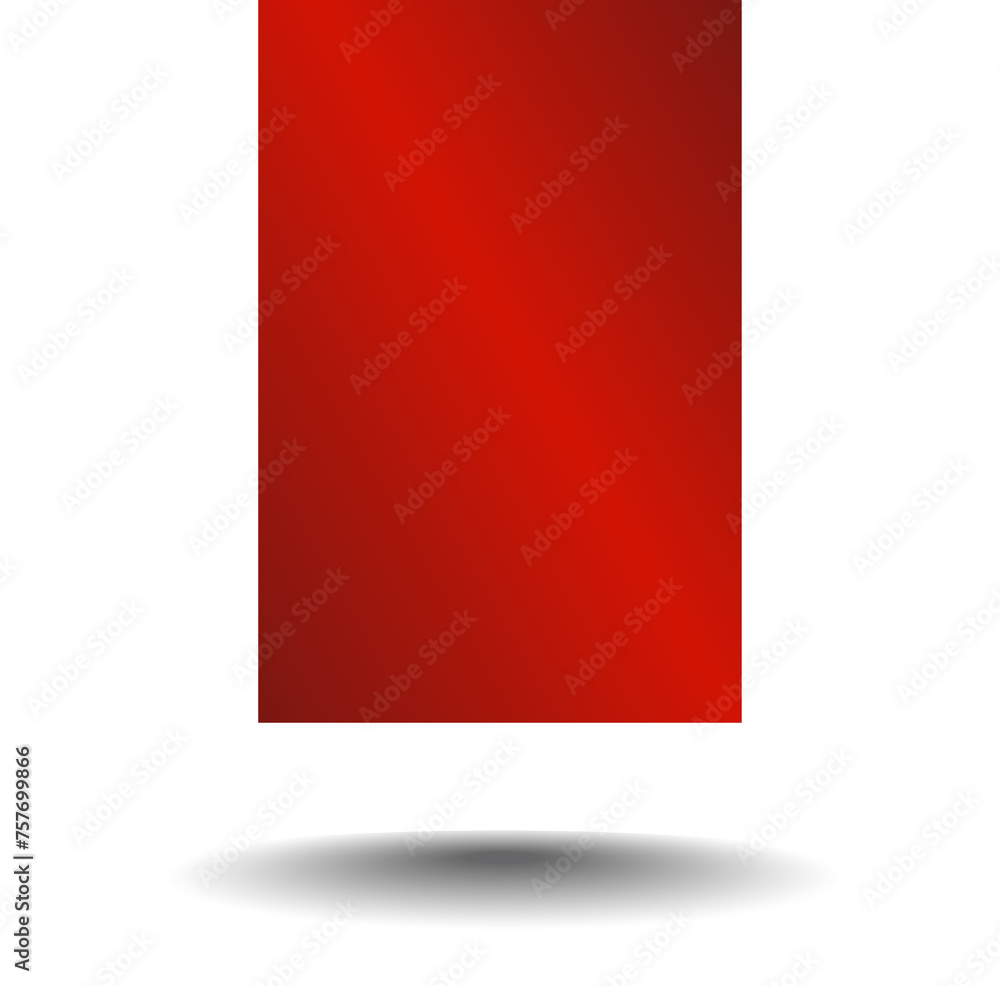 Red paper rectangle and shadow, label, banners, icon Red paper rectangle and shadow, label, banners, icon
