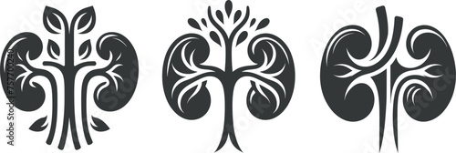 Kidney Logo Template Design Vector illustration, Urology Logo Stock Vector, Healthcare human kidney organ concept.