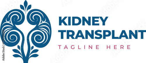 Kidney Logo Template Design Vector illustration, Urology Logo Stock Vector, Healthcare human kidney organ concept.