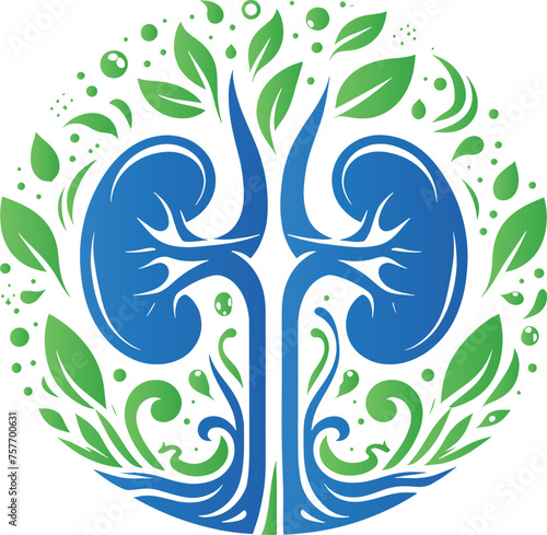 Kidney Logo Template Design Vector illustration, Urology Logo Stock Vector, Healthcare human kidney organ concept.