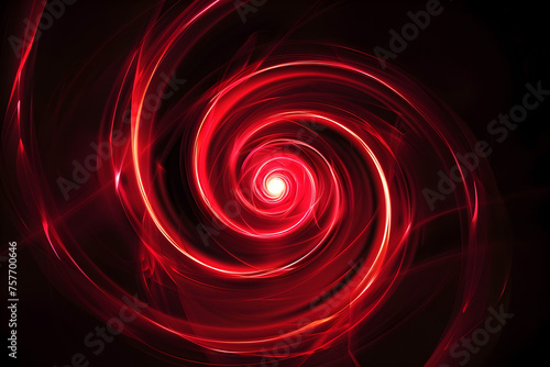 abstract red spirals on black background