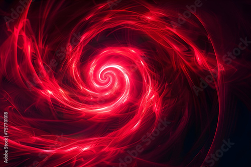 abstract red spirals on black background