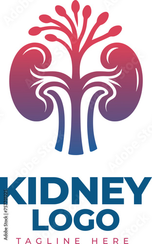 Kidney Logo Template Design Vector illustration, Urology Logo Stock Vector, Healthcare human kidney organ concept.