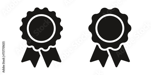 award icon symbol, premium quality icon sign - medal, prize, badge, ribbon. web vector icon photo