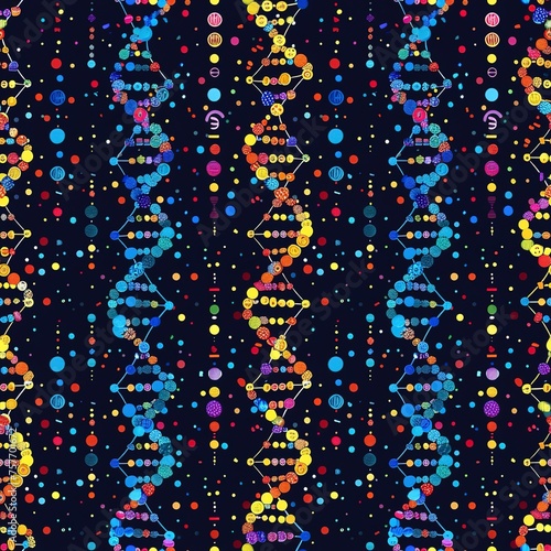The Human Genome: Educational designs based on the structure and science of DNA. For Seamless Pattern, Fabric Pattern, Tumbler Wrap, Mug Wrap.