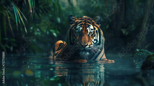 Tiger in the nature