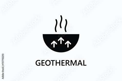 Geothermal icon or logo sign symbol vector illustration