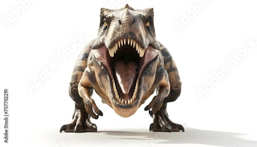 Tyrannosaurus rex scene 3D illustration isolate on white © thiraphon