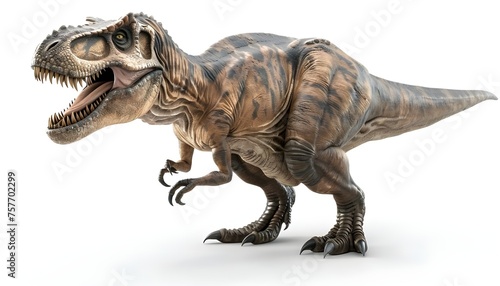 Tyrannosaurus rex scene 3D illustration isolate on white