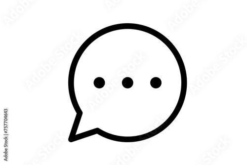 Bubble Chat Typing icon isolated on a white background 
