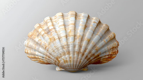 white clam shell, generative ai