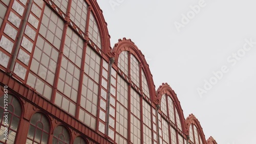 Antwerp trainstation facade tracking shot photo