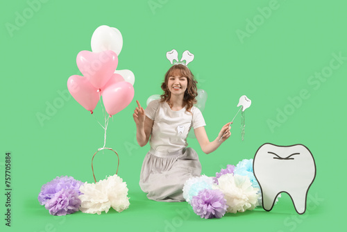 Tooth Fairy with wand and d...