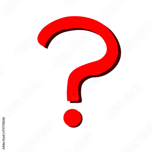 赤いハテナのアイコン