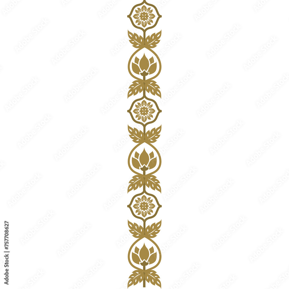 Naklejka premium Thai Art traditional asian luxury line art, Thai Pattern flat illustration