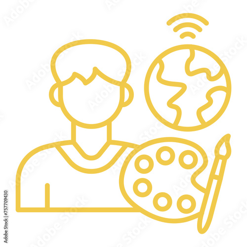 Digital nomad Icon