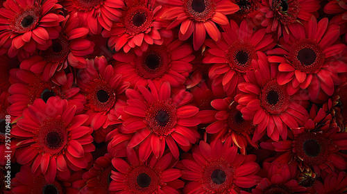 Vibrant Red Gerberas Vertical Pattern: Floral Elegance