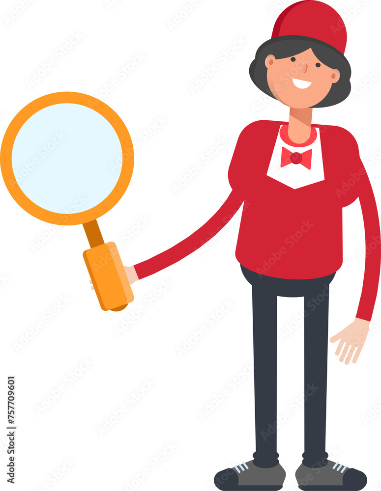 Waitress Character Holding Magnifier
Waitress Character Holding Magnifier